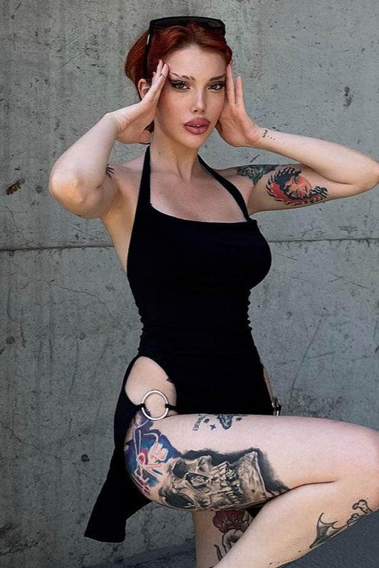 Bareback Bodycon Gothic Dress