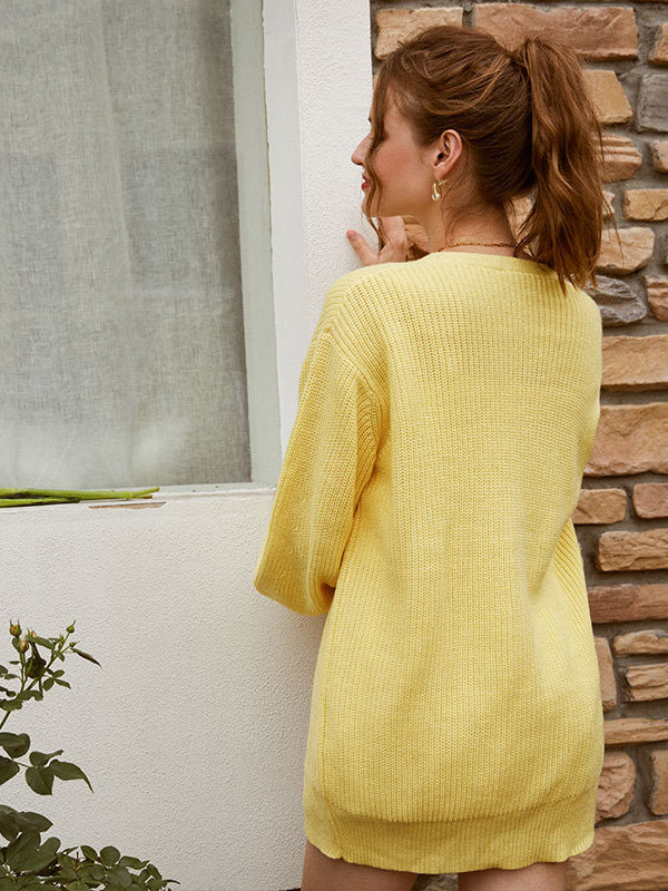 Simple Relaxed Knit Cardigan