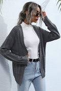 Basic Cable Knit Long Cardigan