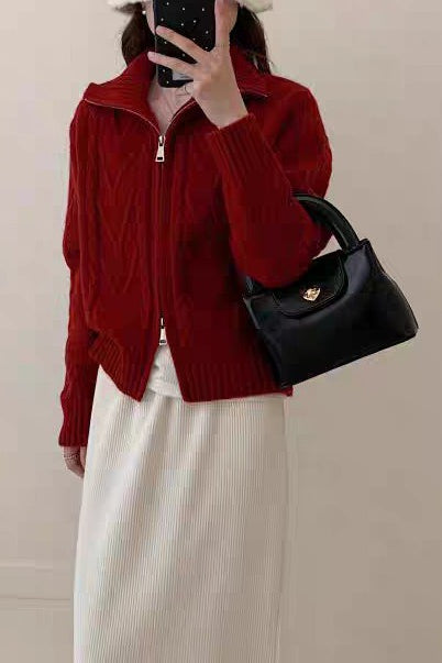 Turtleneck Cable Knit Sweater