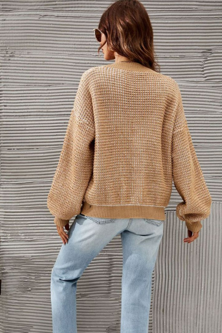Plus Size Mesh Knit Cardigan