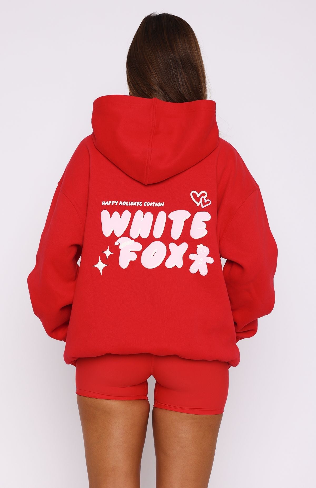 All I Want Christmas Oversized Red Hoodie