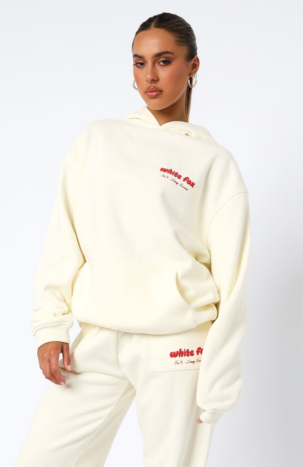 Era Oversized Cherry Cream Hoodie