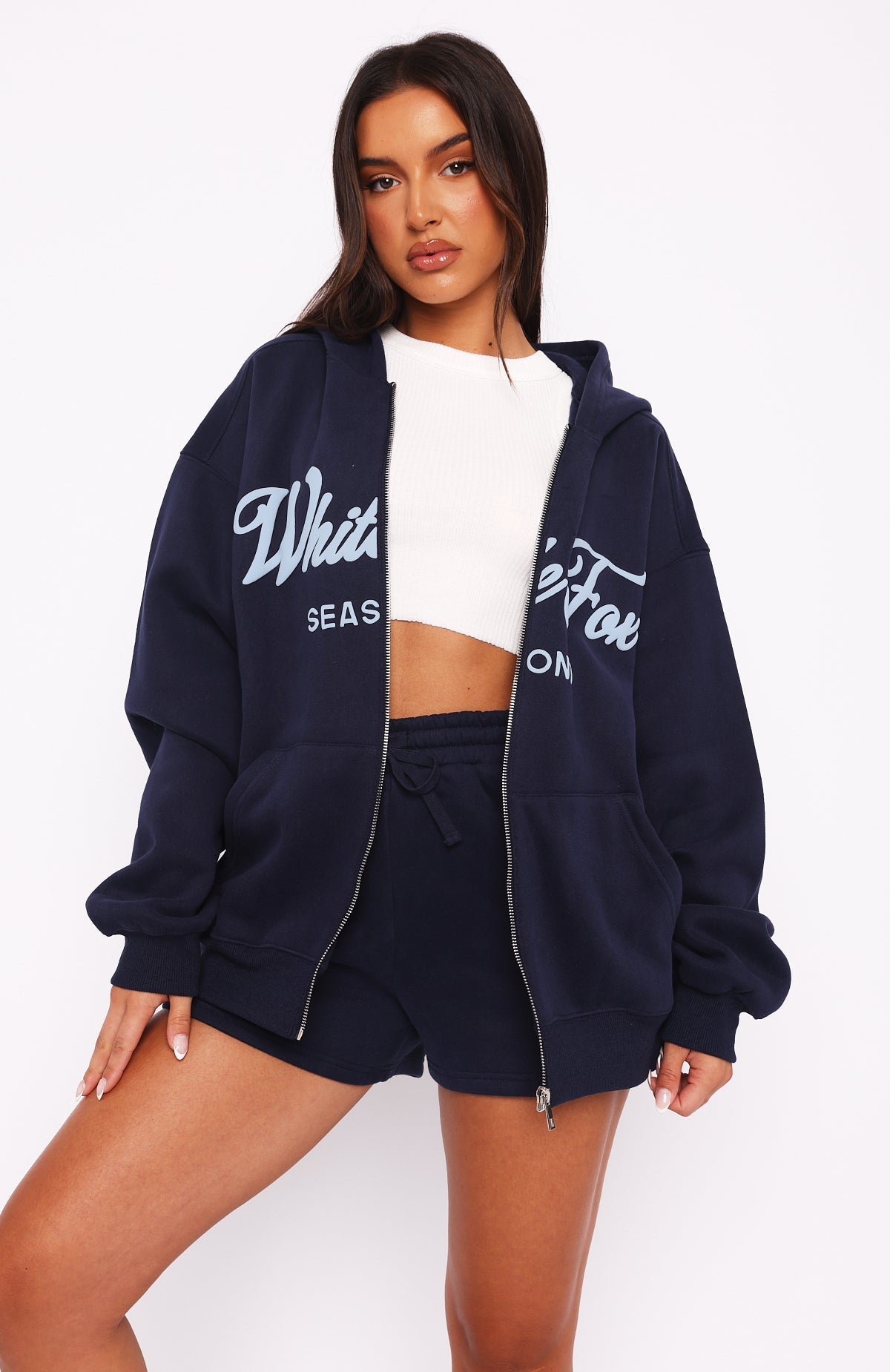 Season Zip Front Deep Sea Hoodie