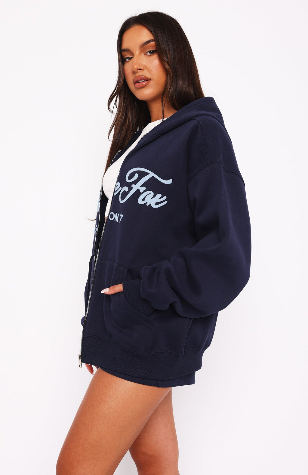 Season Zip Front Deep Sea Hoodie