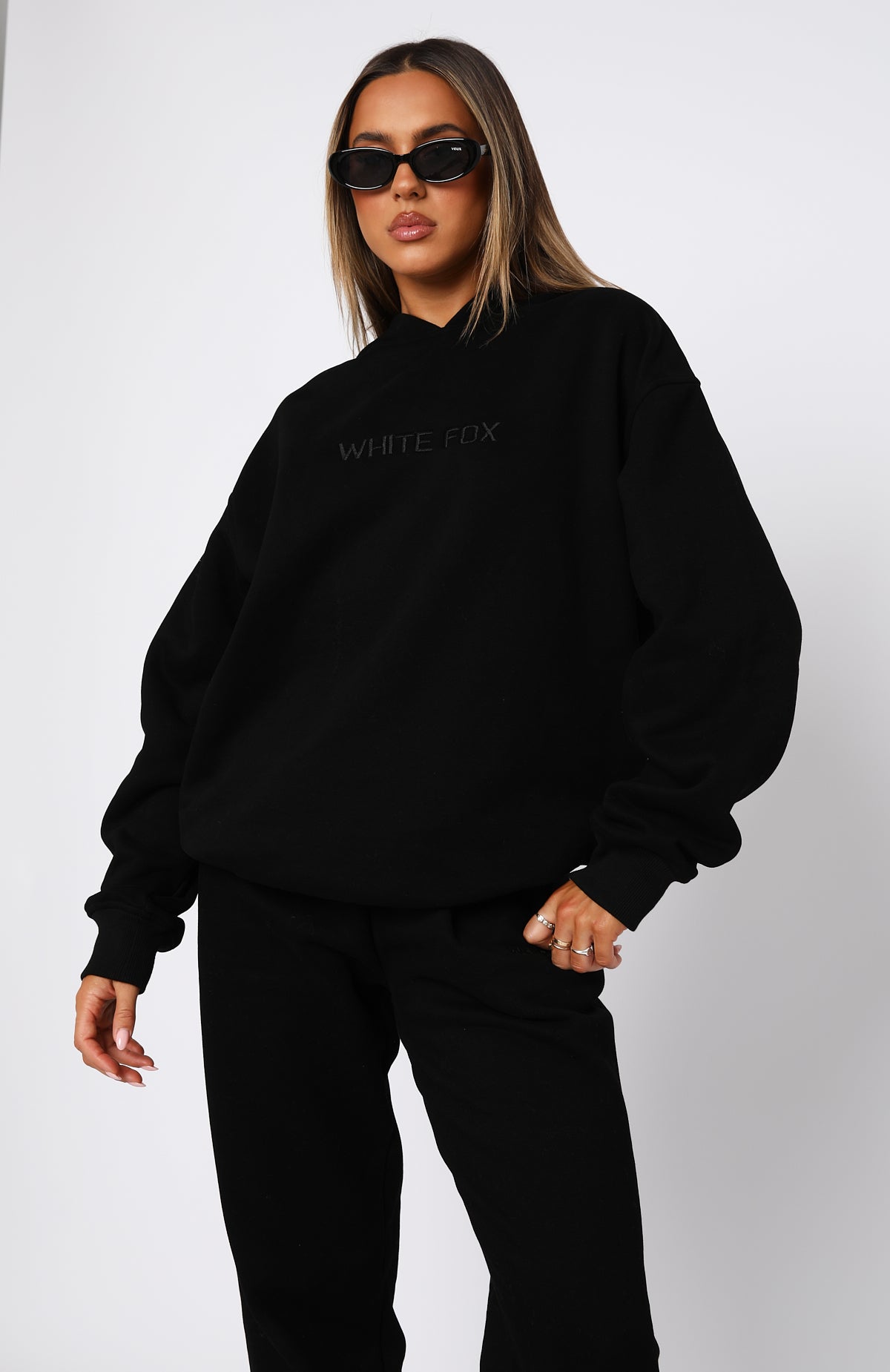 Stay Lifted Oversized Black Hoodie