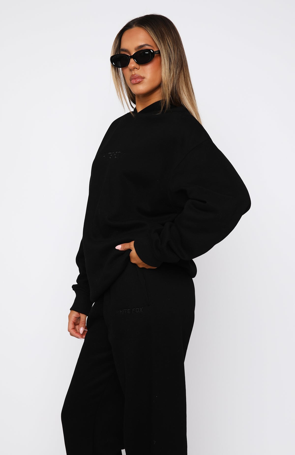 Stay Lifted Oversized Black Hoodie