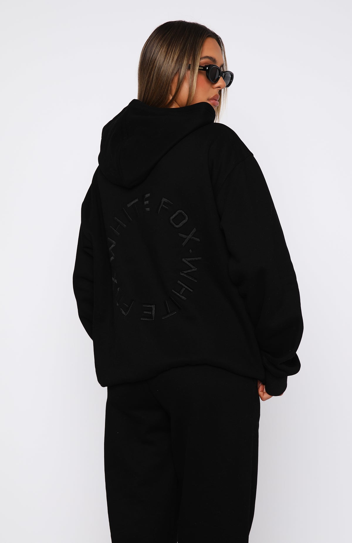 Stay Lifted Oversized Black Hoodie