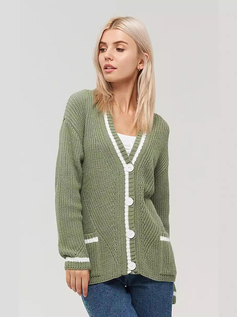 Colorblock Knitted Cardigan