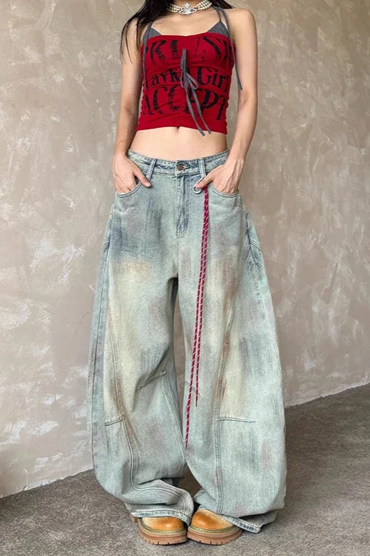 Vintage Light Blue Wide Leg Jean