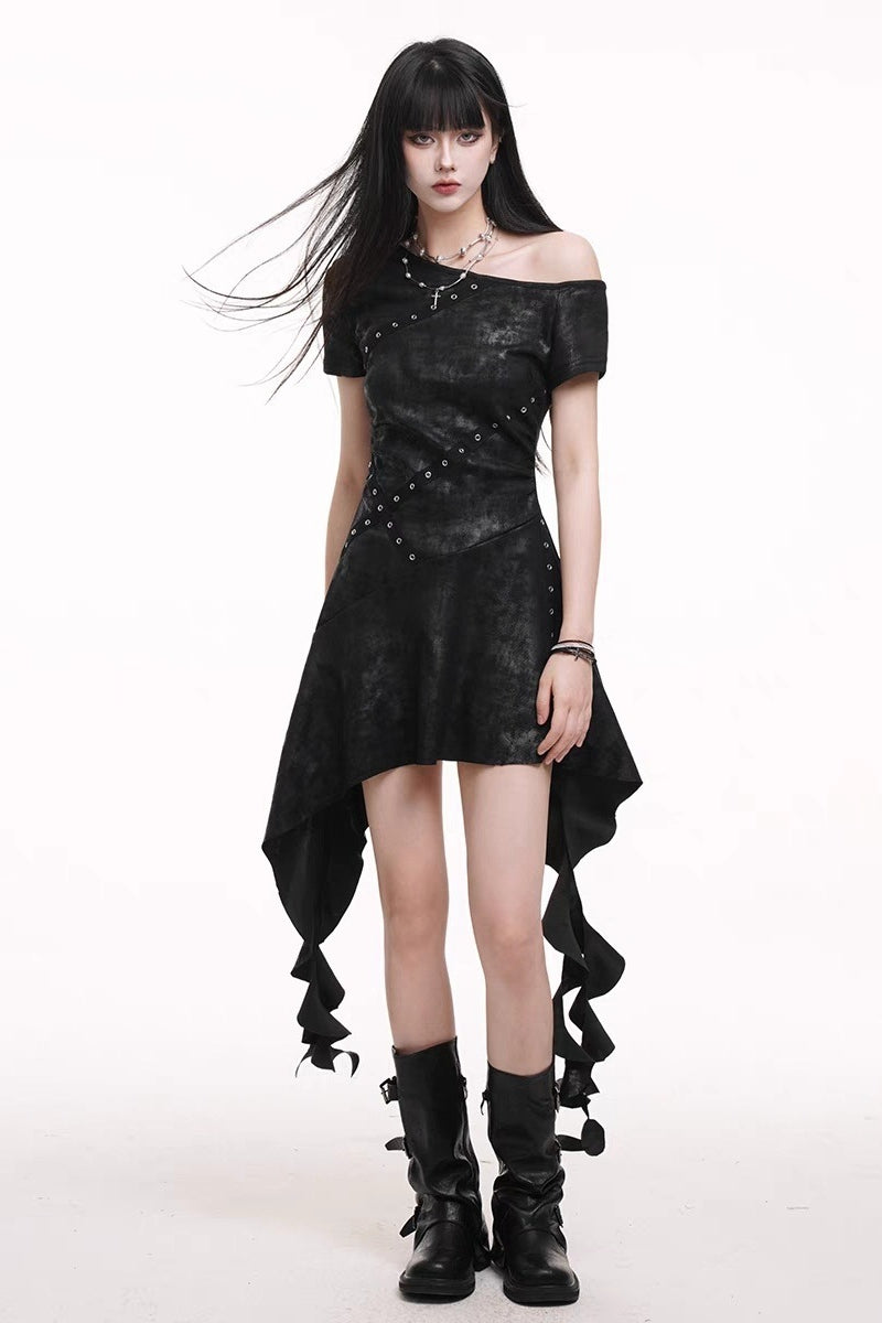 Irregular Edge Gothic Dress
