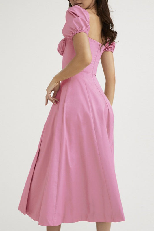 Tied Strap Split Hem Maxi Dress