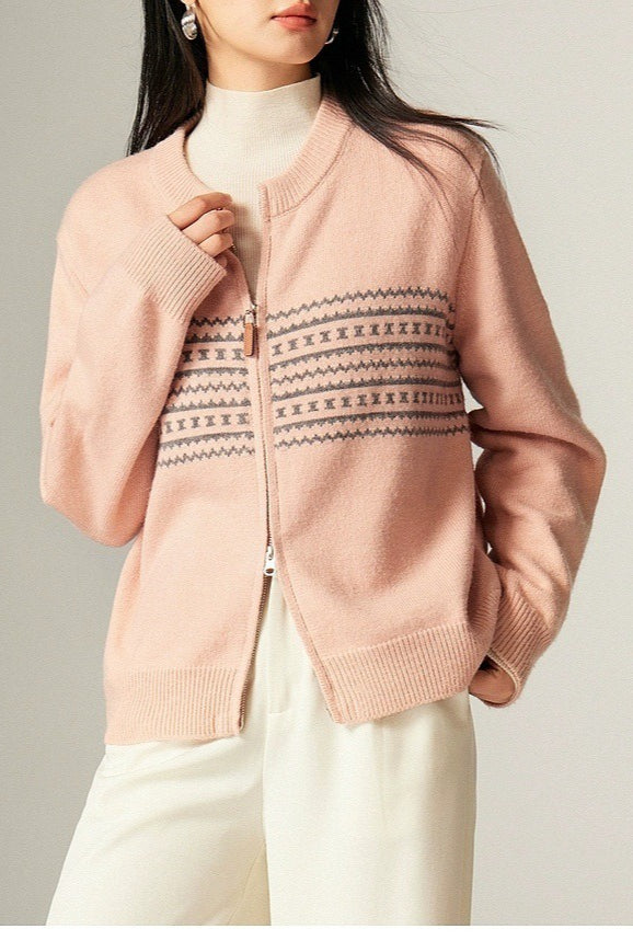 Retro Jacquard Knit Sweater