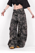 Retro Camo Wide-Leg Pant