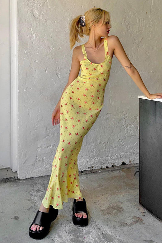 Cami Mermaid Maxi Floral Dress
