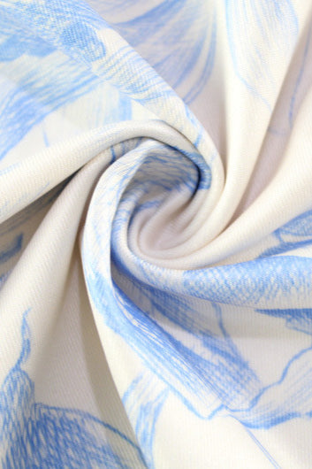 Slim Fitted Strap Retro Floral Dress