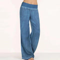Plus Size Solid Casual Denim Jean