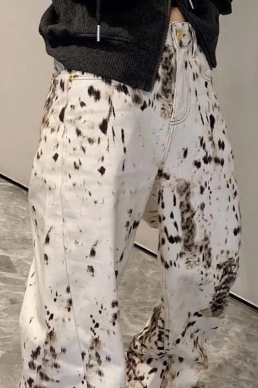 Leopard High Waist Vintage Jean