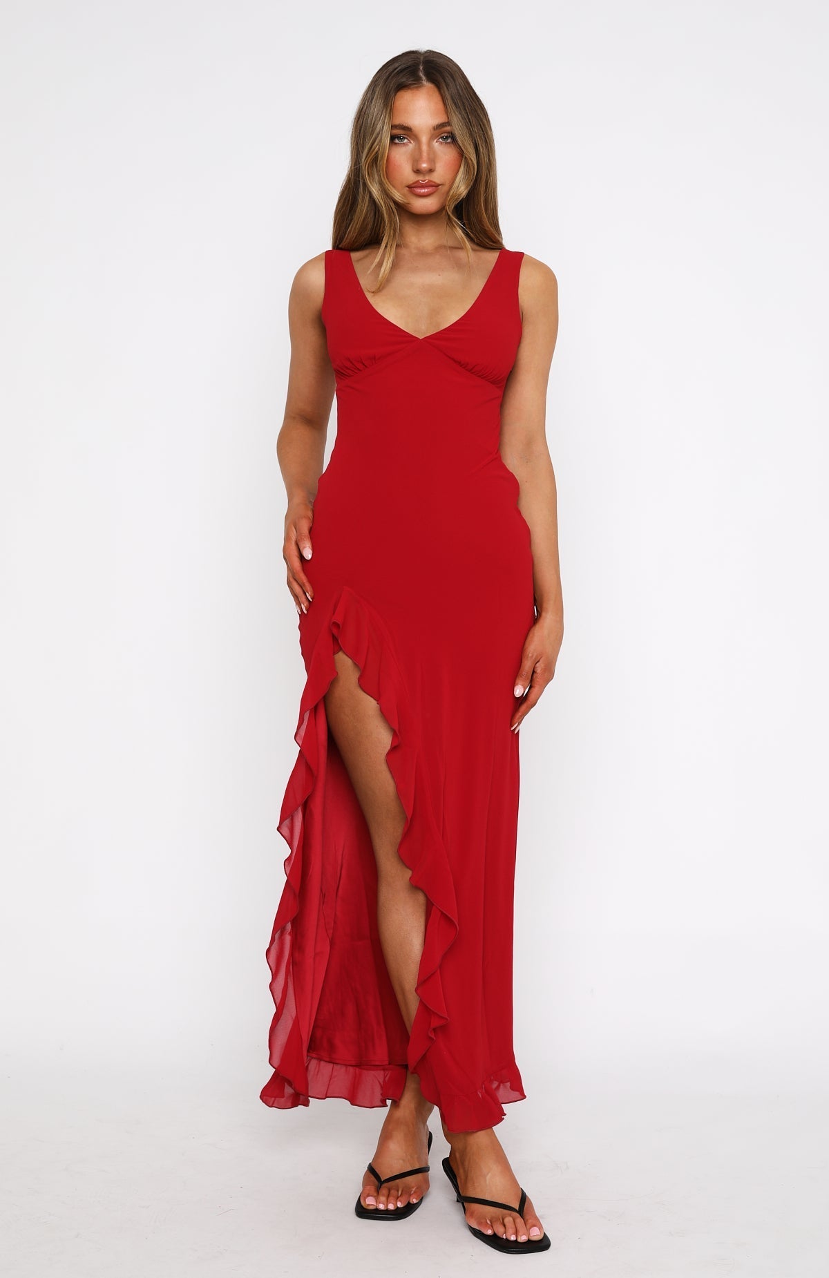 Wine Tell Me Everything Elegant Maxi Dress