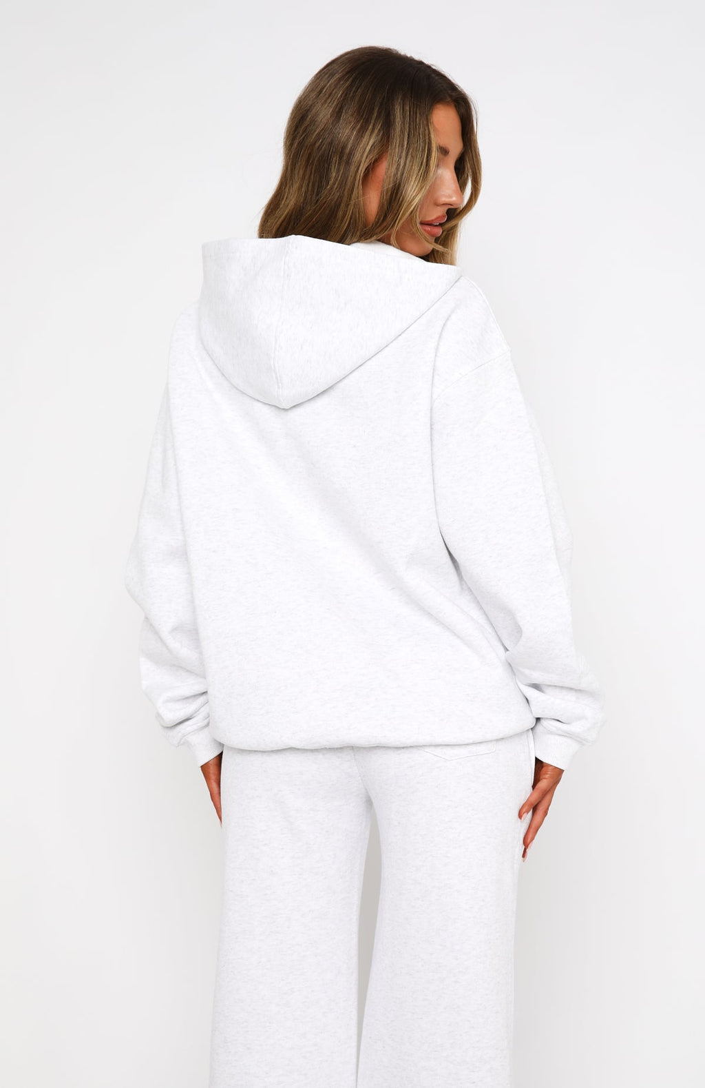 Match Words Oversized Grey Marle Hoodie