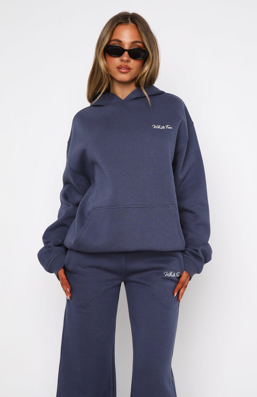 Match Words Oversized Navy Hoodie