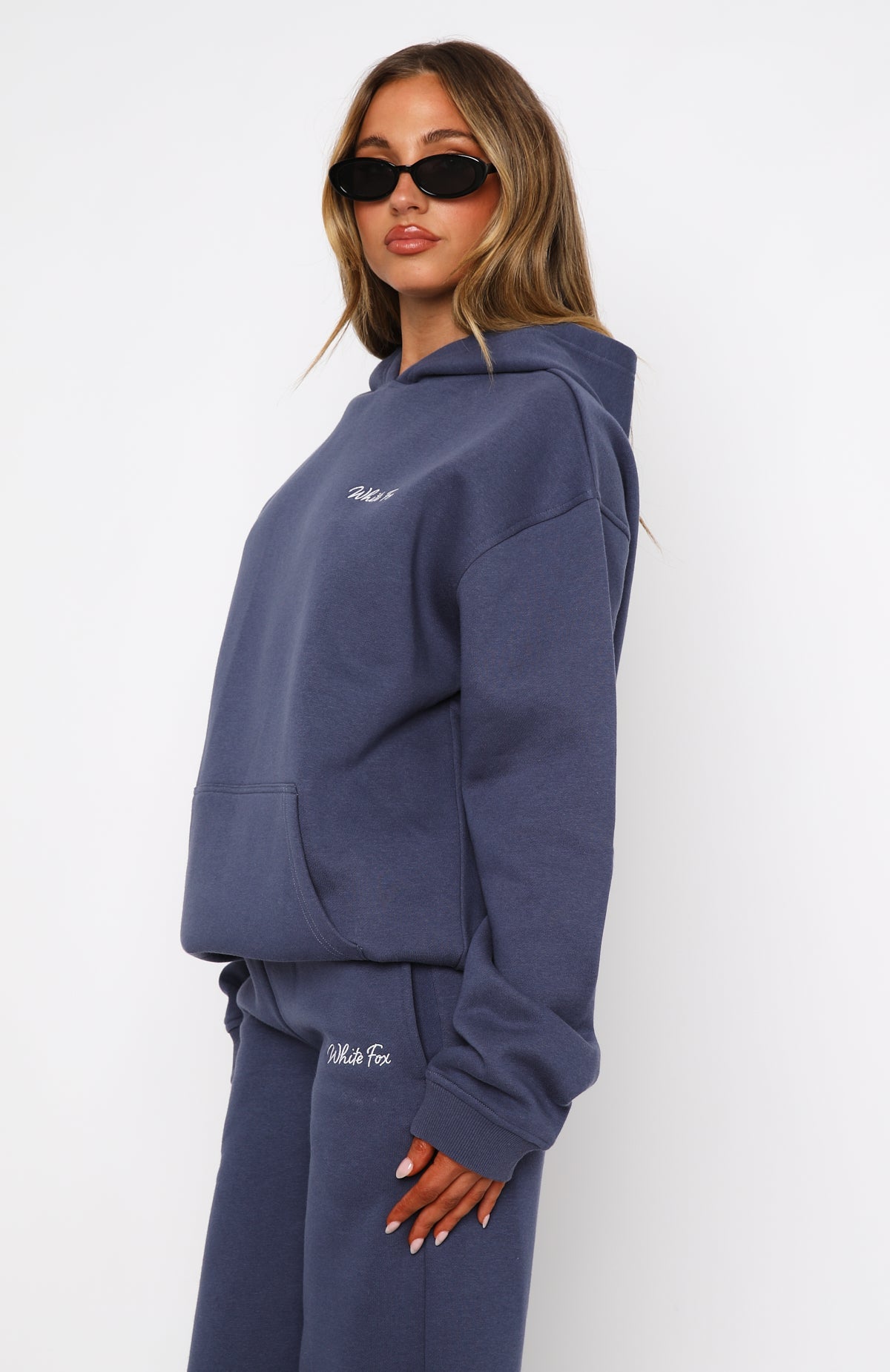 Match Words Oversized Navy Hoodie