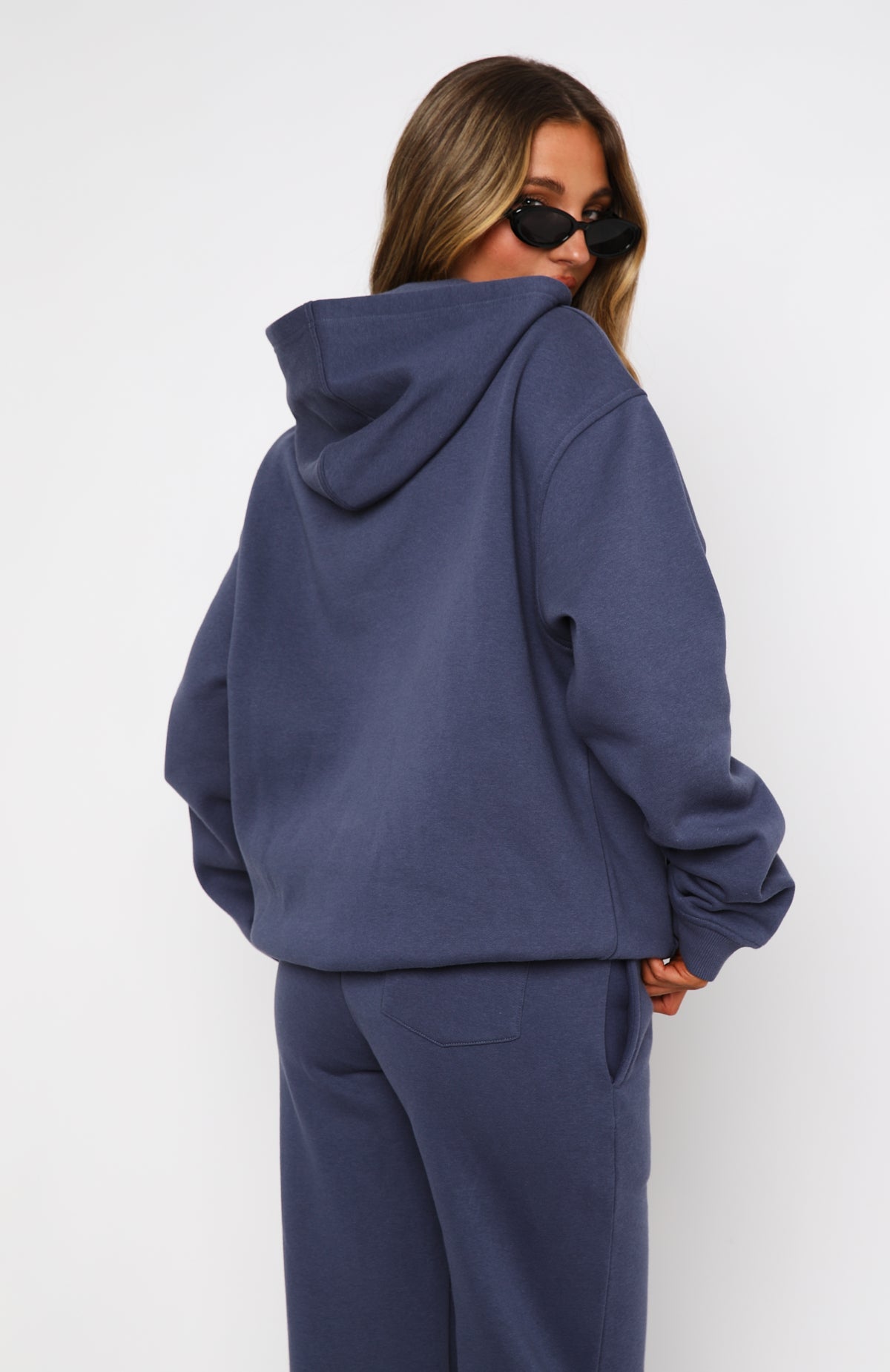 Match Words Oversized Navy Hoodie
