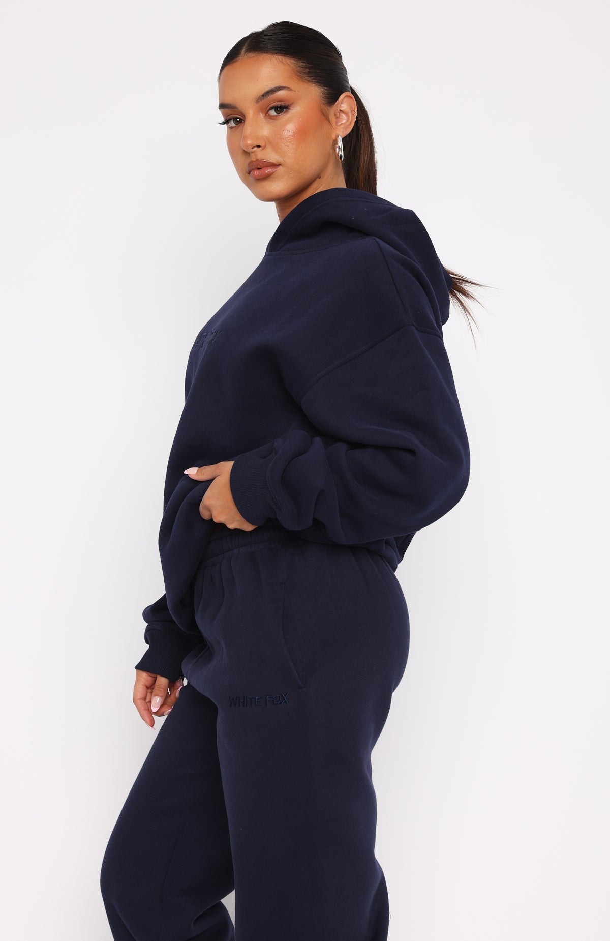 Stay Lifted Oversized Navy Hoodie
