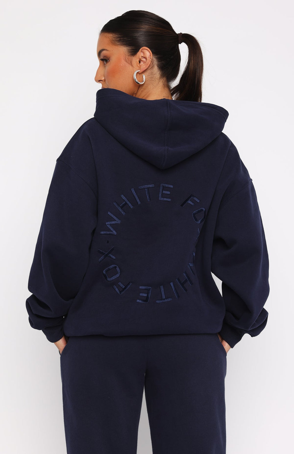 Stay Lifted Oversized Navy Hoodie