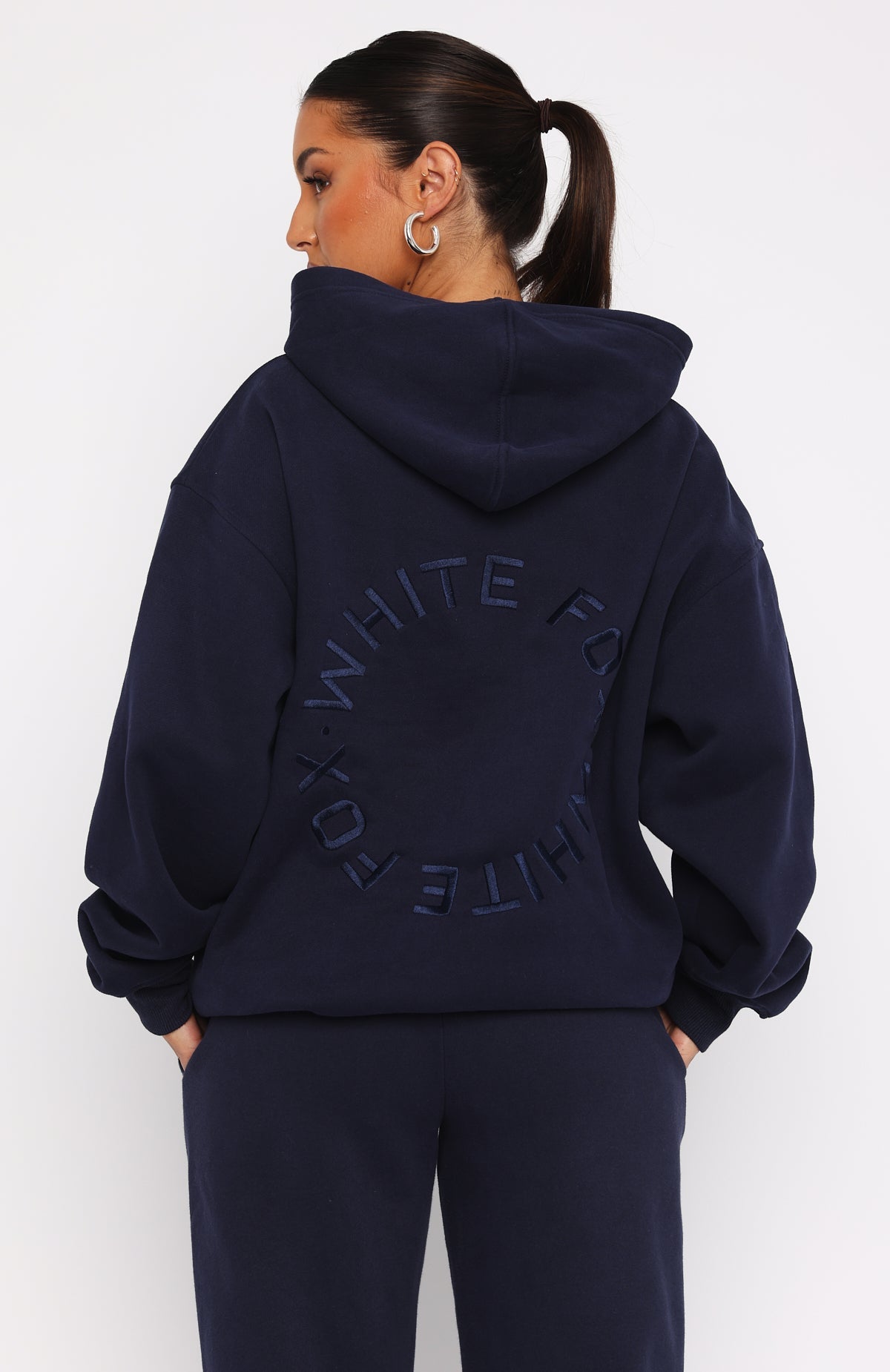 Stay Lifted Oversized Navy Hoodie
