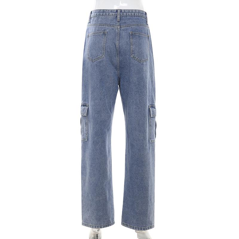 Mid Rise Trendy Cargo Loose Fit Jean