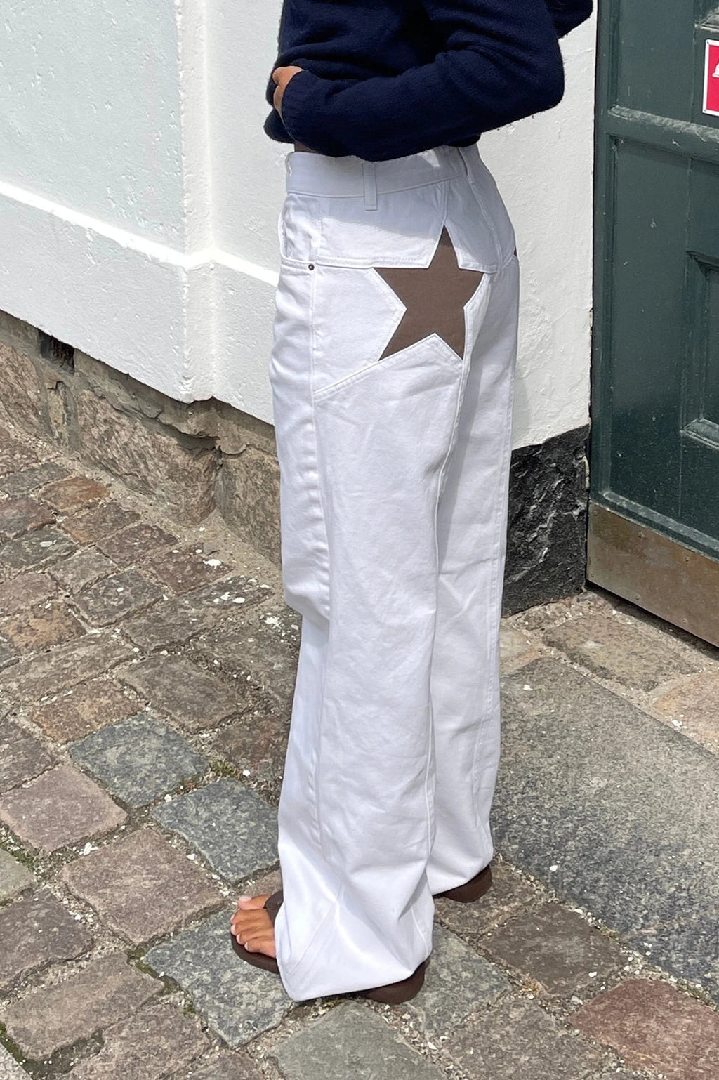 Star Print Loose Wide Leg Jean