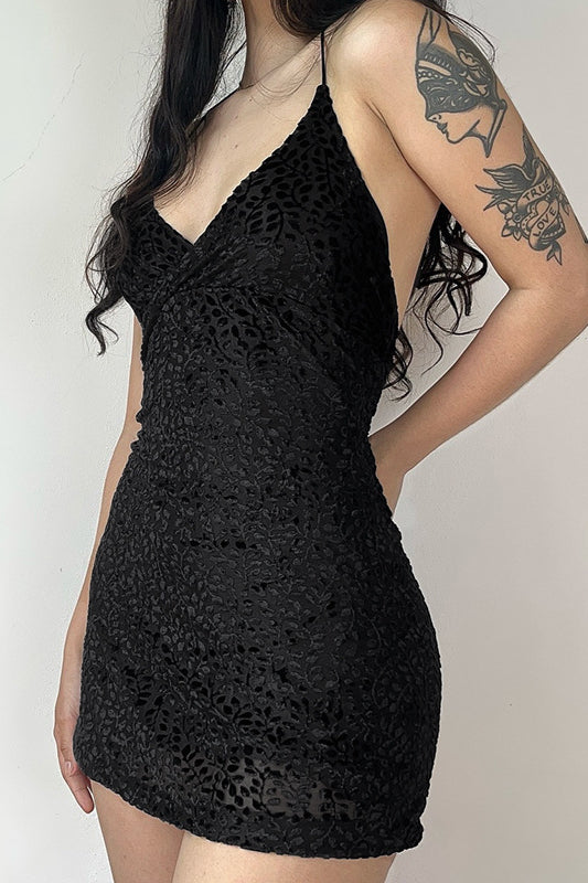 Transparent Backless Gothic Dress