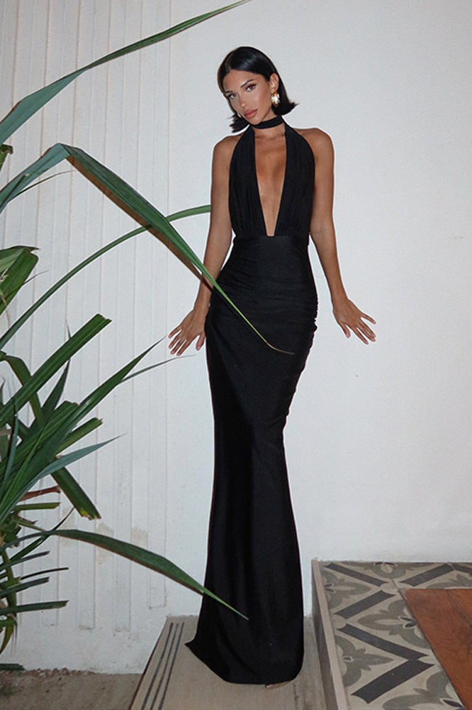 Charming Open Slit Maxi Dress