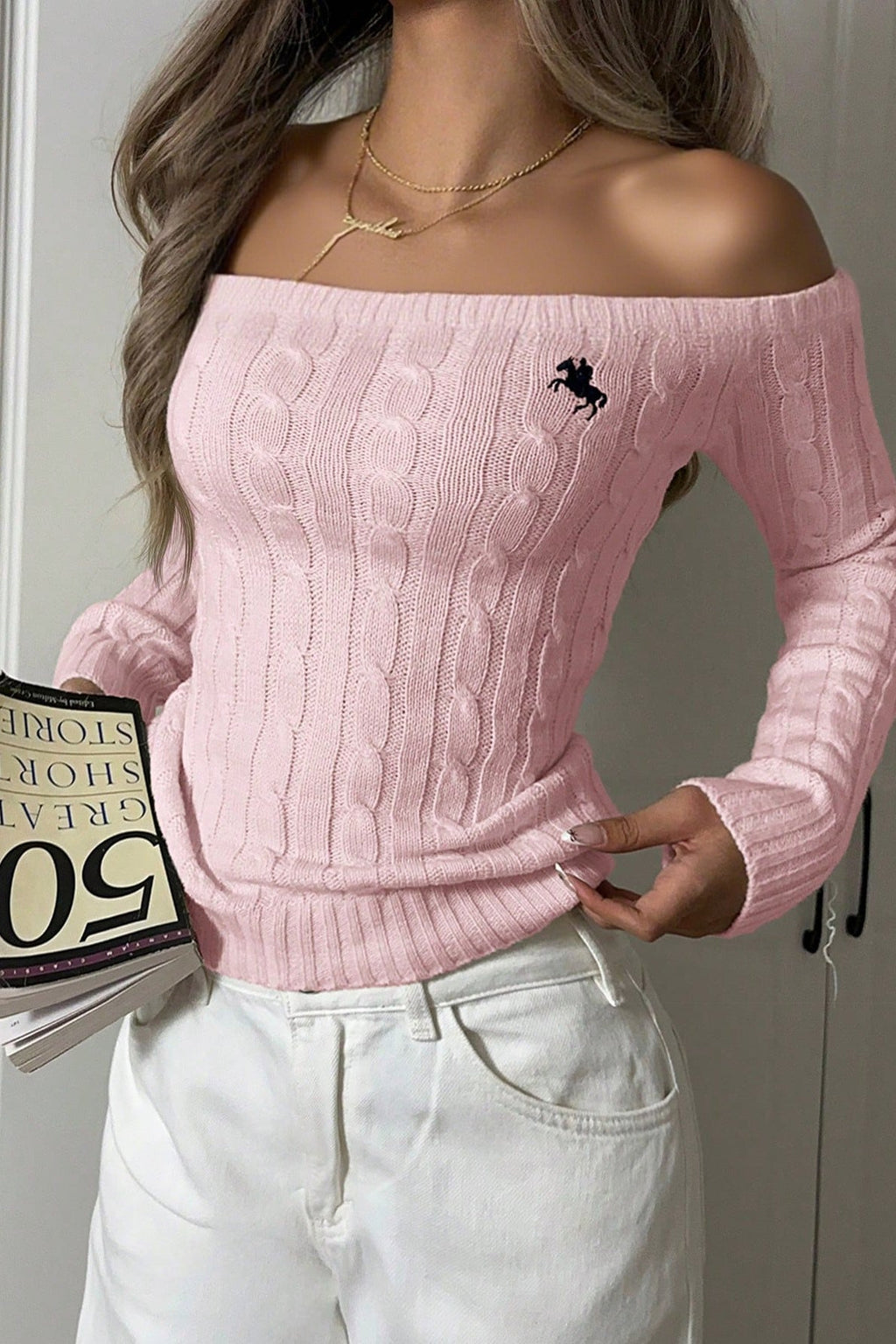 Fitted Off Shoulder Chic Sweater