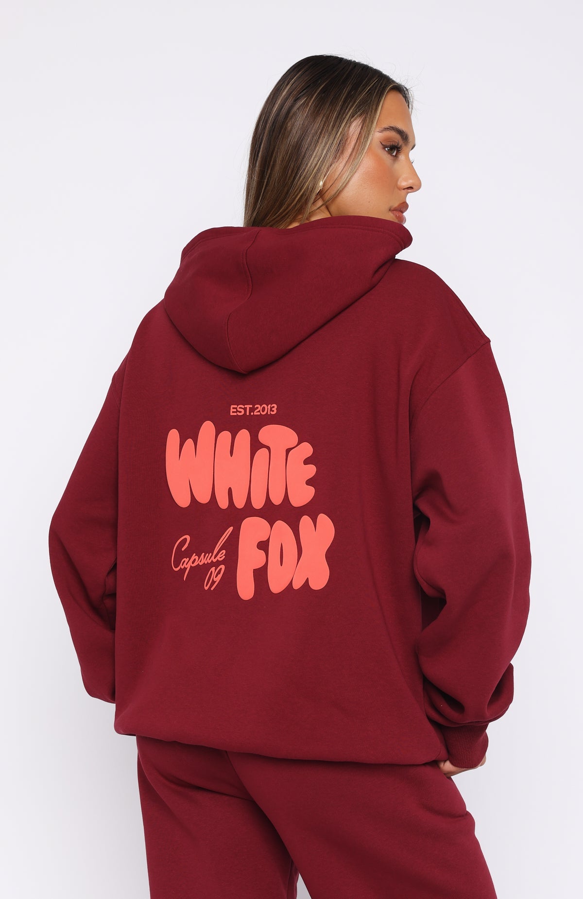Capsule 9 Star Moment Oversized Burgundy Hoodie