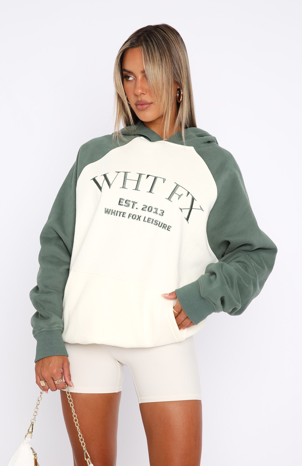 Caught Up On It Oversized Cream Hoodie