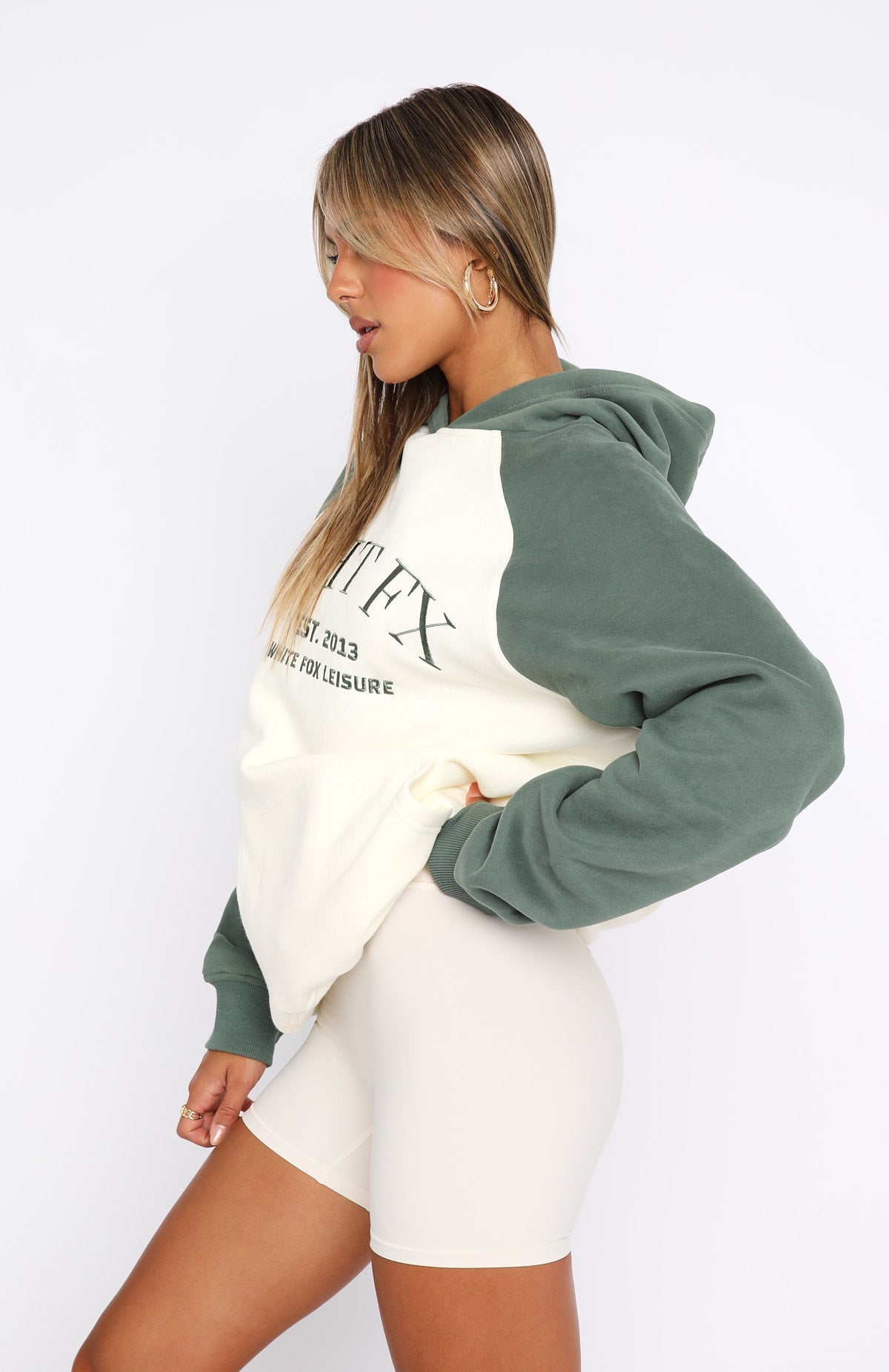 Caught Up On It Oversized Cream Hoodie