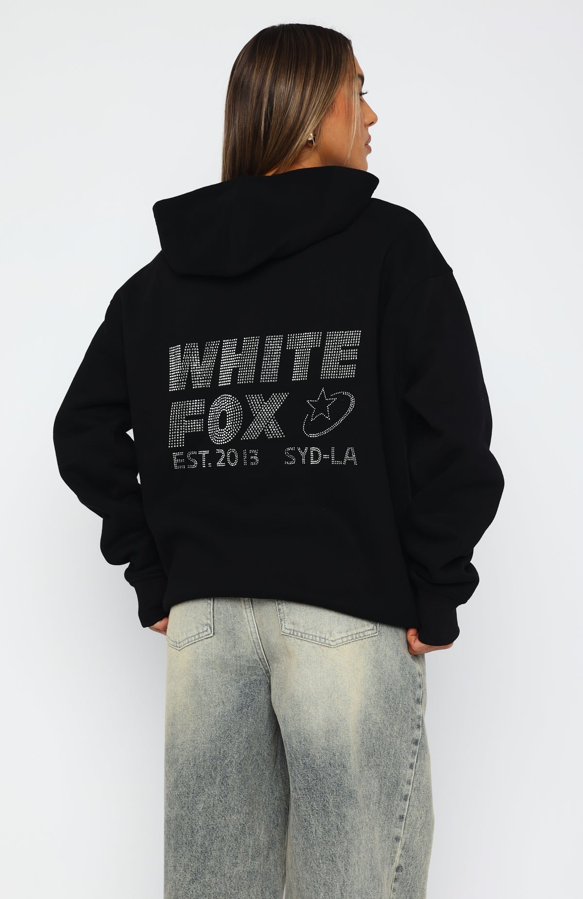 Always Shining Oversized Black Hoodie