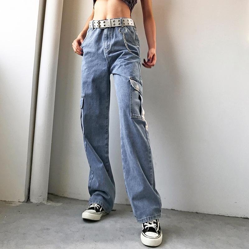 Mid Rise Trendy Cargo Loose Fit Jean