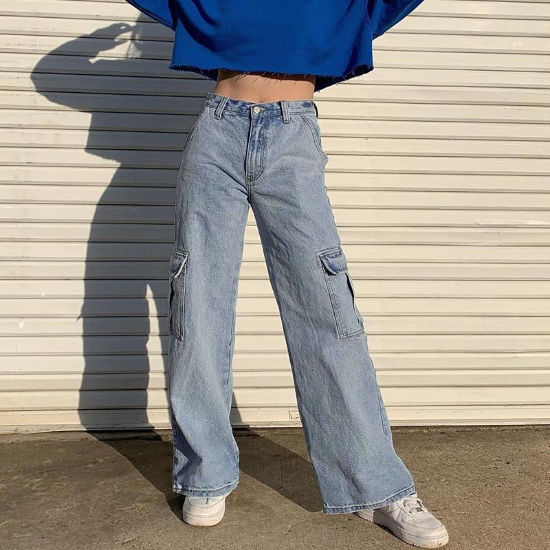 Mid Rise Trendy Cargo Loose Fit Jean