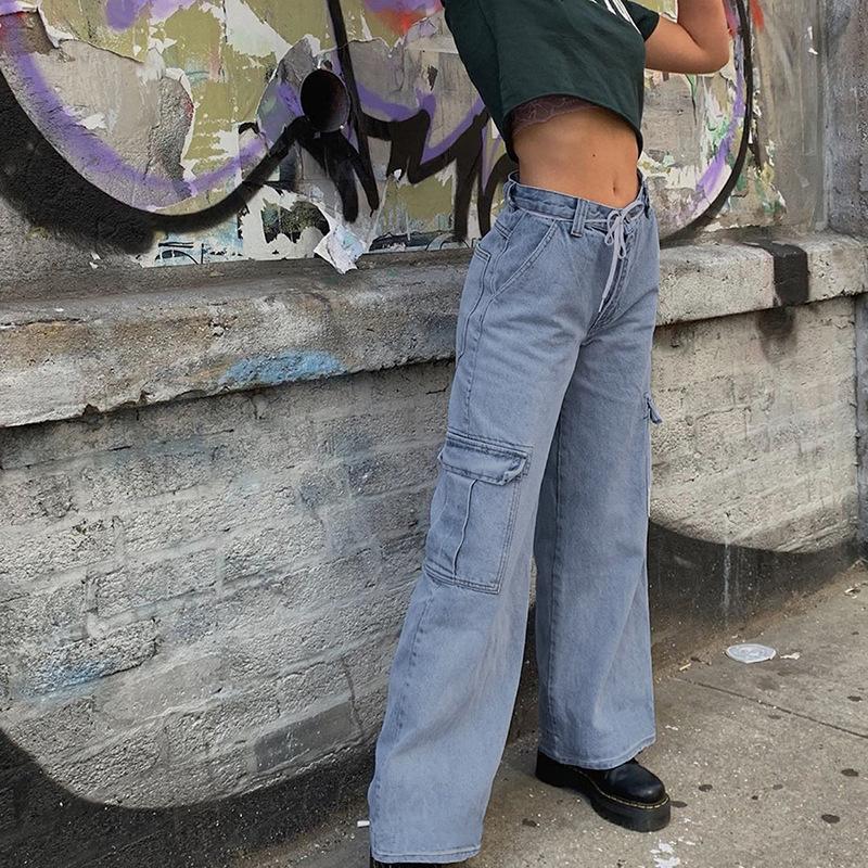 Mid Rise Trendy Cargo Loose Fit Jean