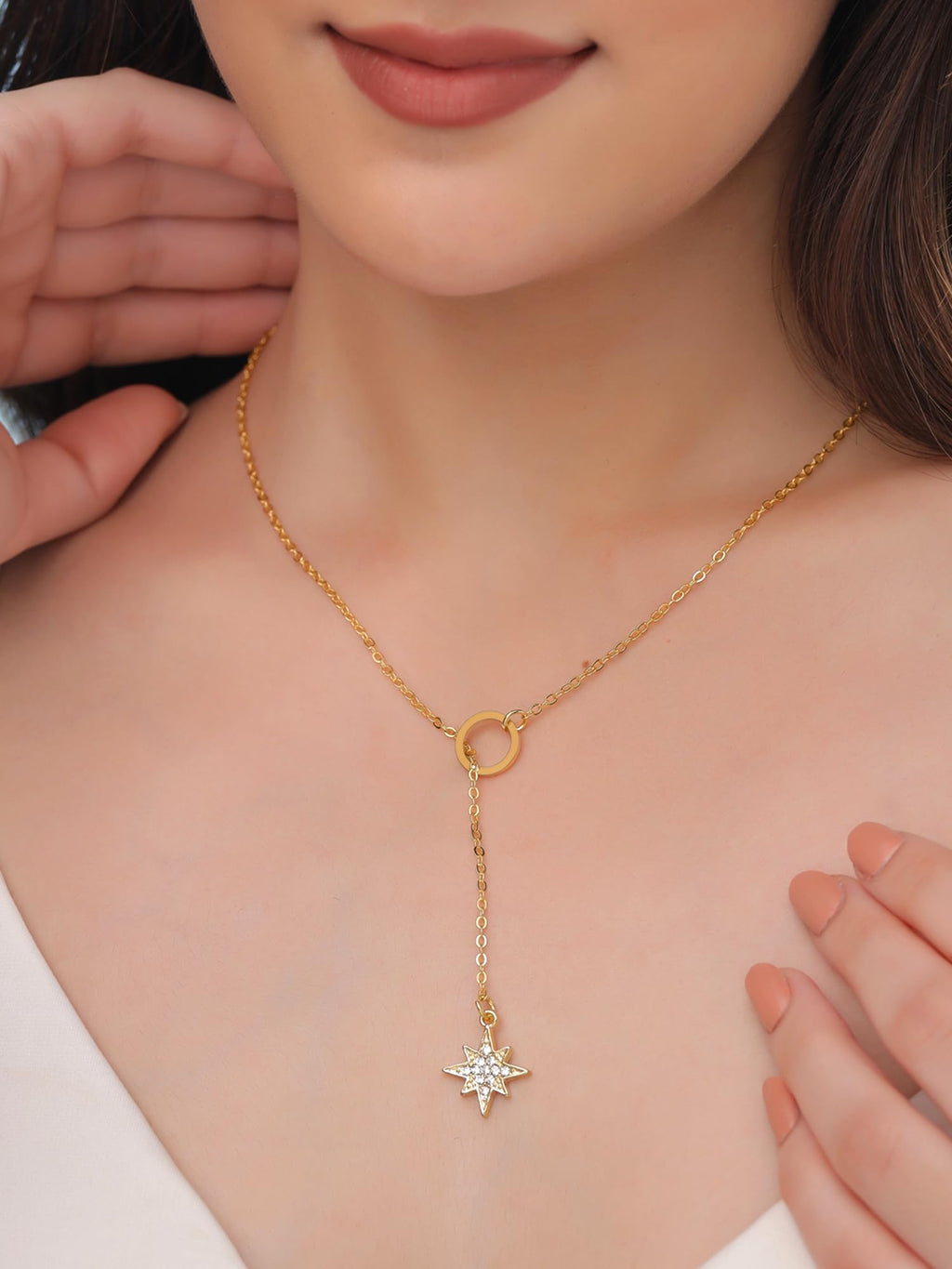 Star Shape Gold Chain Necklace