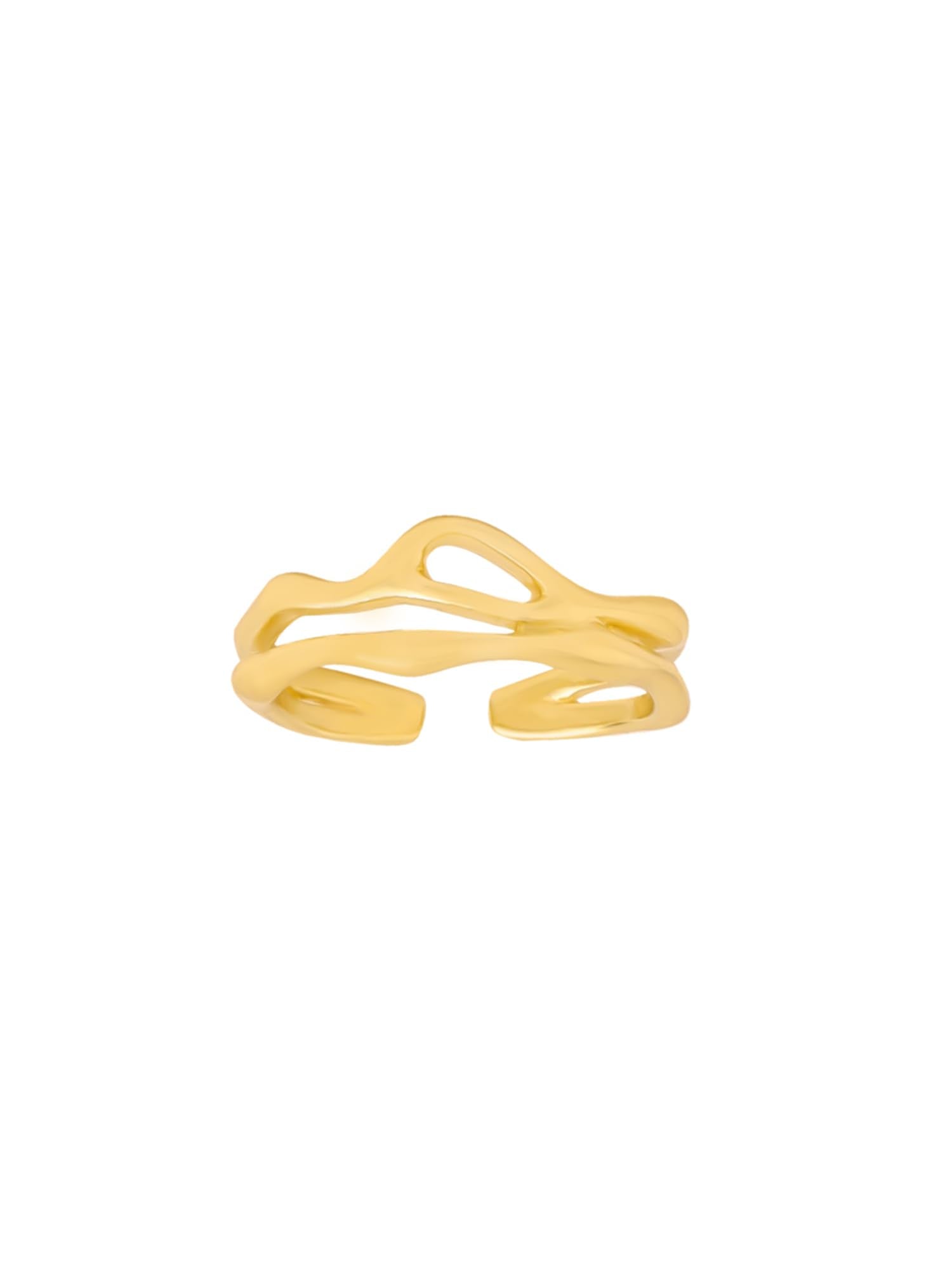 Golden Bold Statement Adjustable Ring