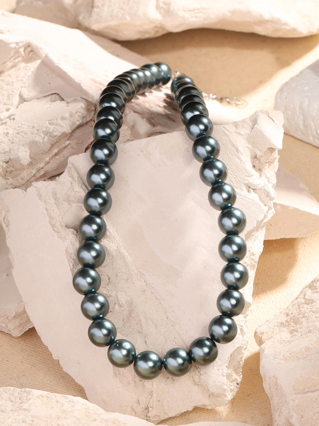 Grey Pearl Statement Choker Necklace