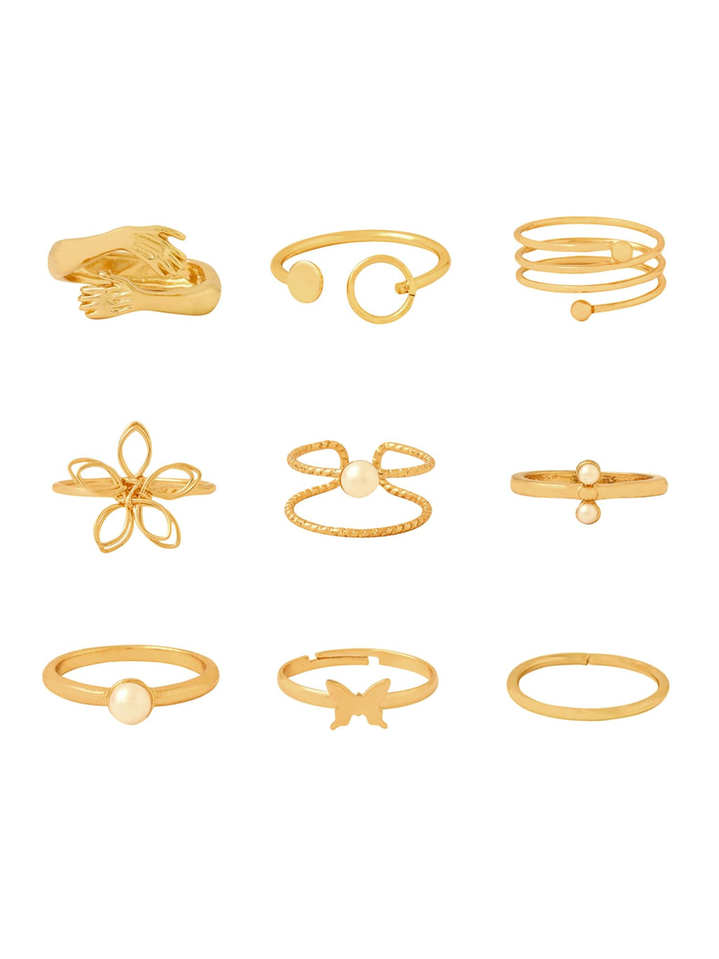 Golden Knuckle Stackable Finger Ring