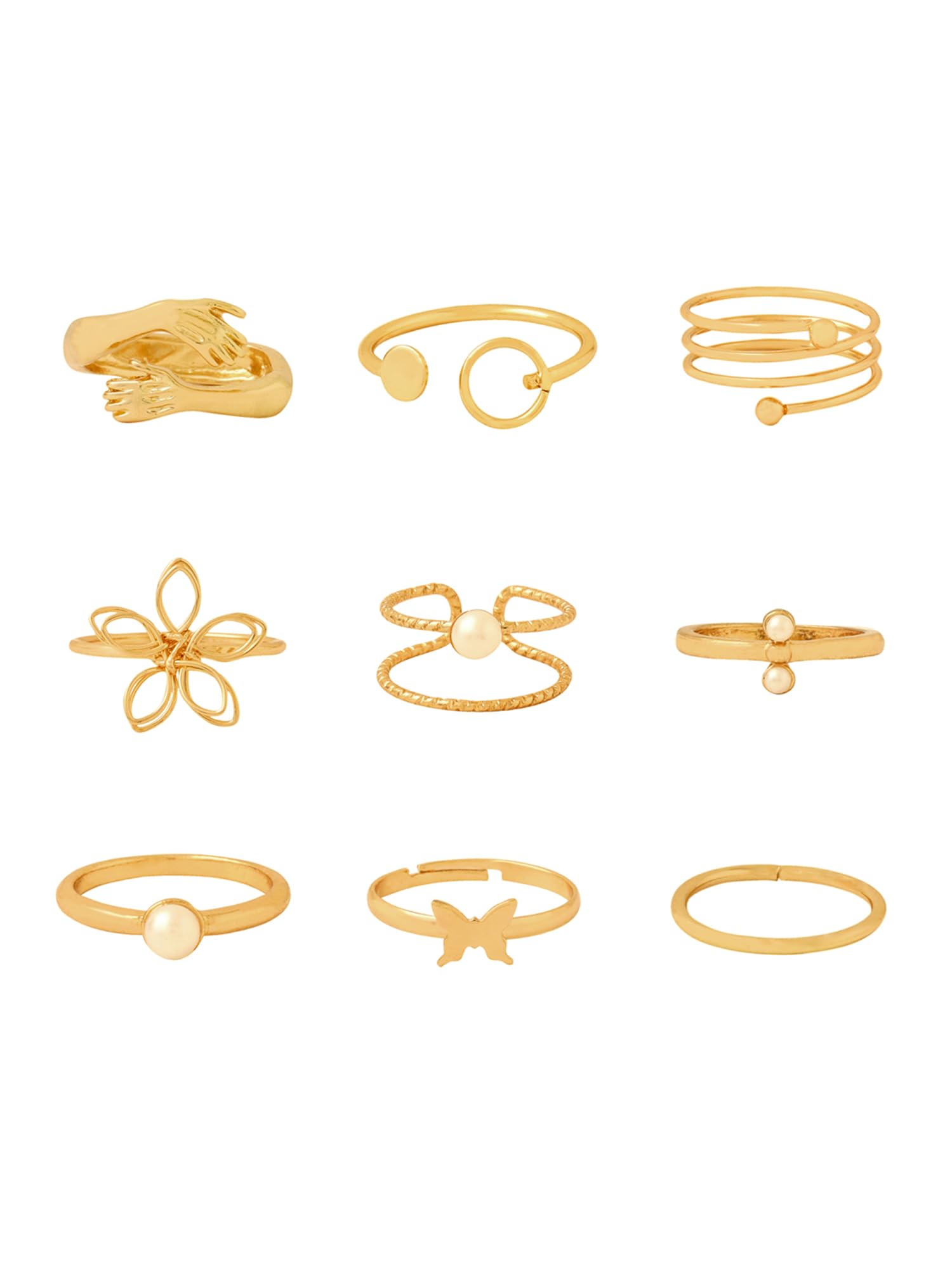 Golden Knuckle Stackable Finger Ring