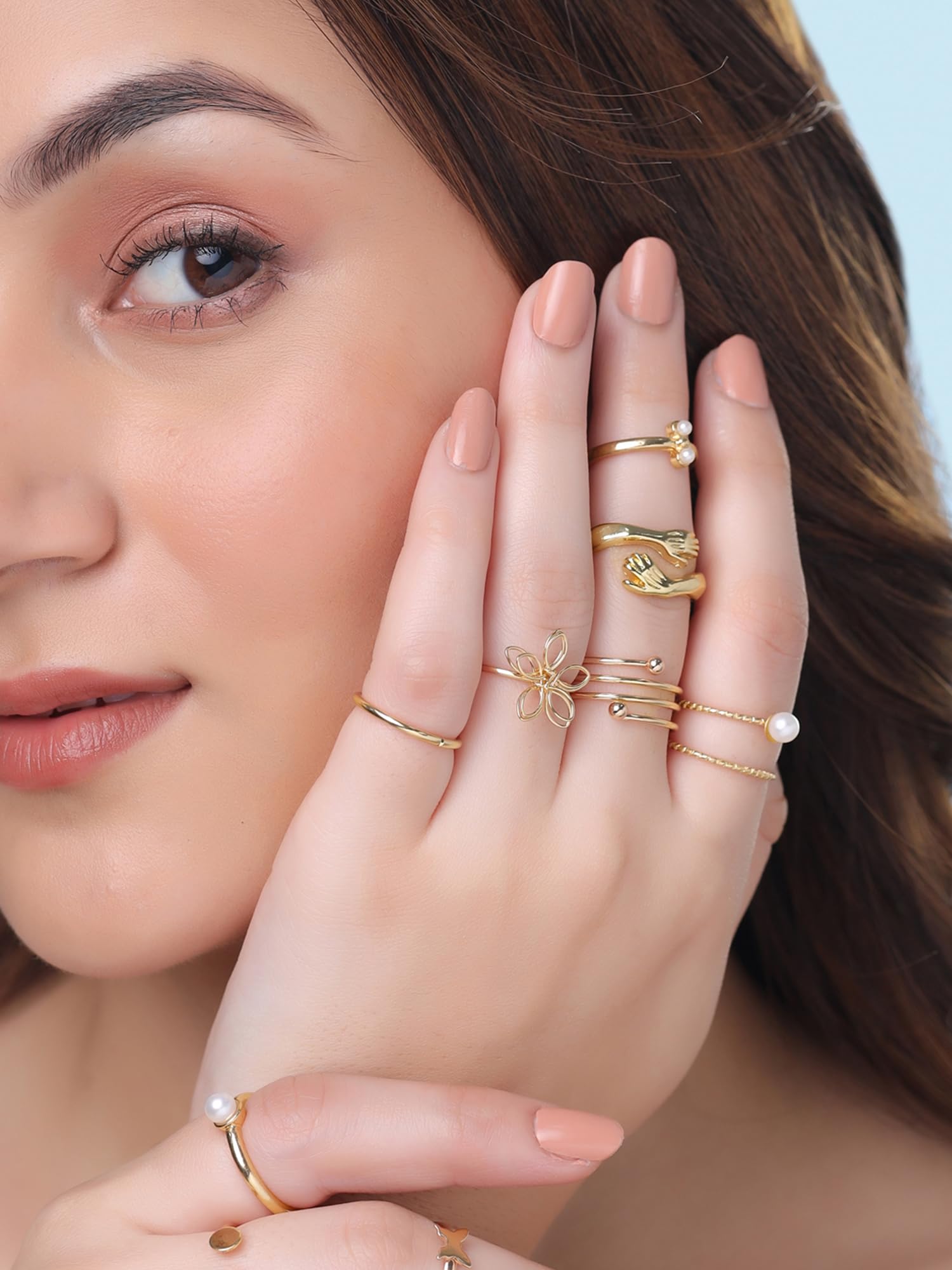 Golden Knuckle Stackable Finger Ring