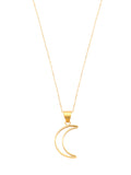 Moon Charm Gold Chain Necklace
