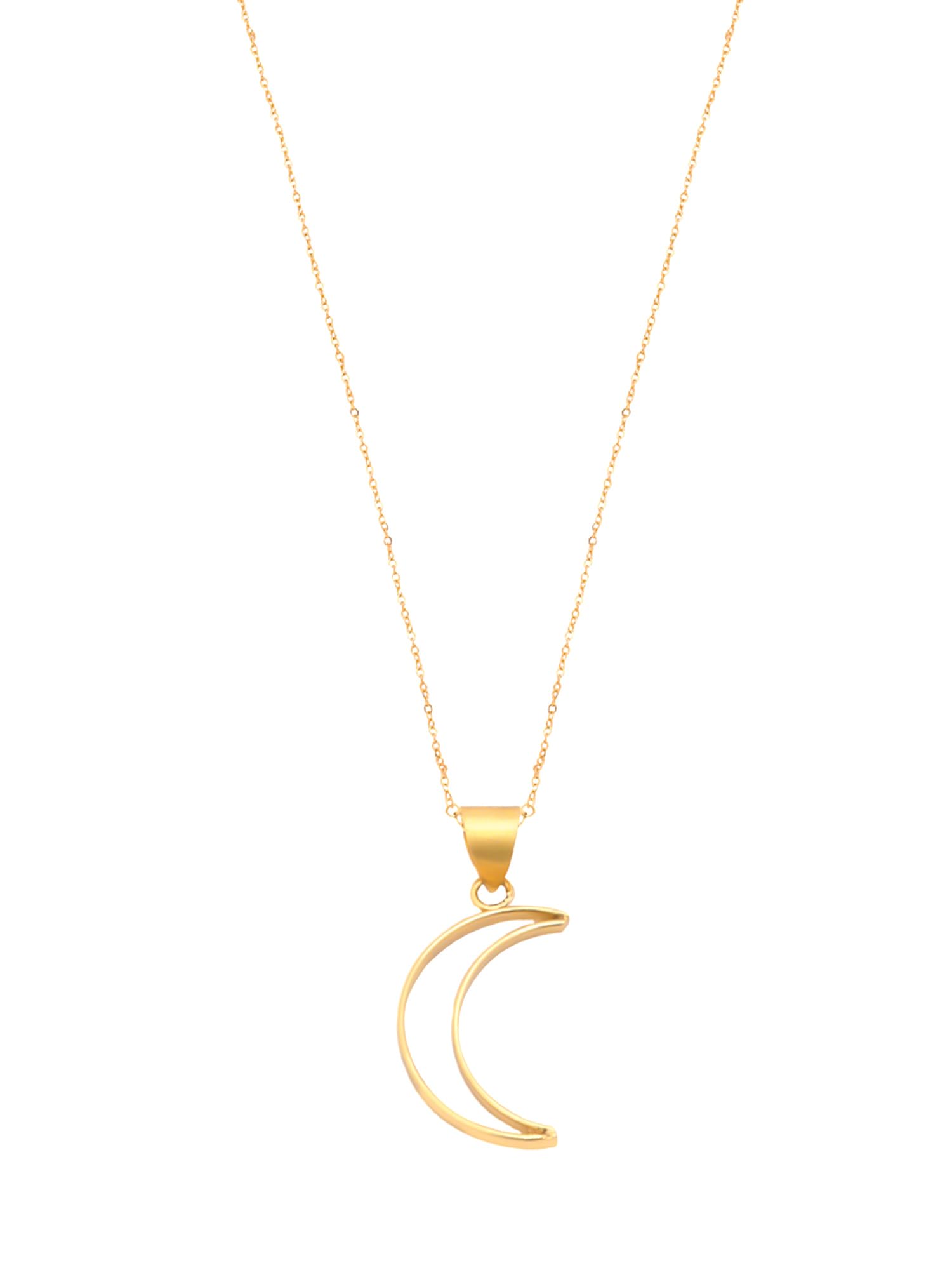 Moon Charm Gold Chain Necklace